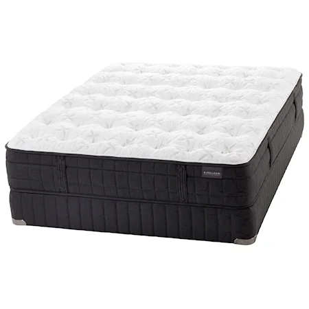 King Luxury Firm Latex Mattress and Low Profile Foundation